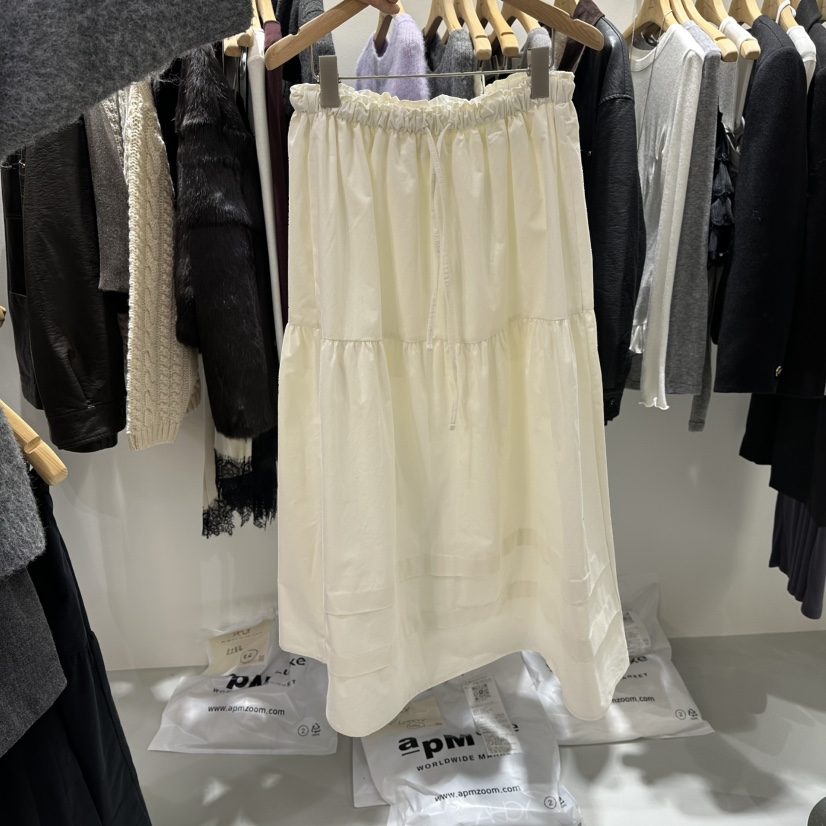 AHOY韓國代購㊣女裝新款人氣推薦時尚25秋冬真品職業長裙棉AHOY長裙圖色1