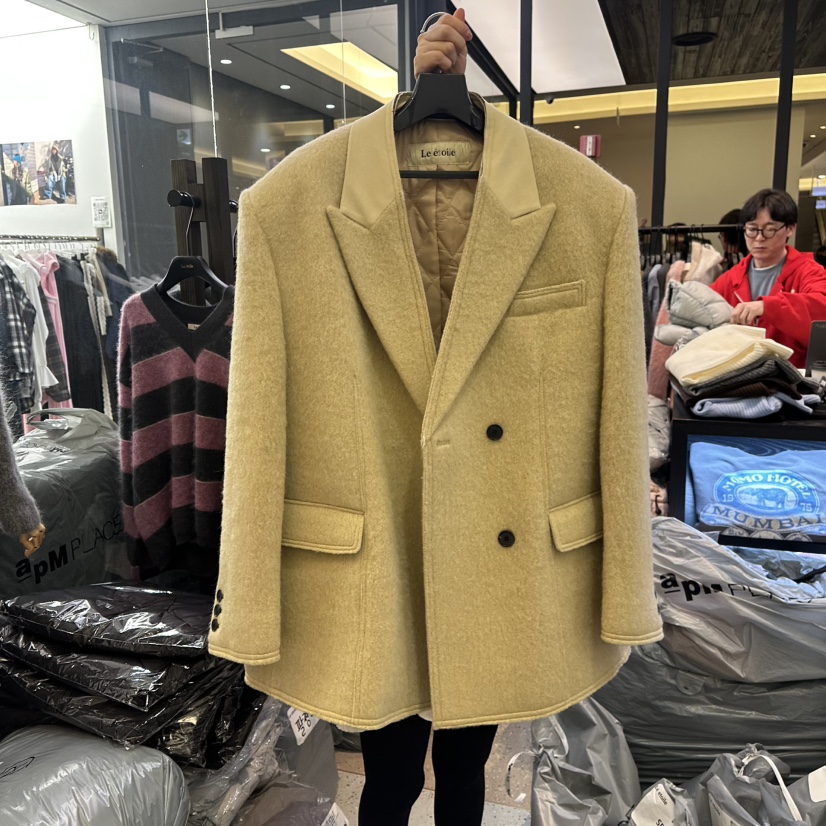 LE ETOILE東大門㊣實拍女士新品真品職業25秋冬人氣短款大衣LE ETOILE短款大衣圖色1