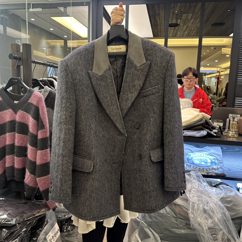 LE ETOILE東大門㊣實拍女士新品真品職業25秋冬人氣短款大衣LE ETOILE短款大衣圖色2