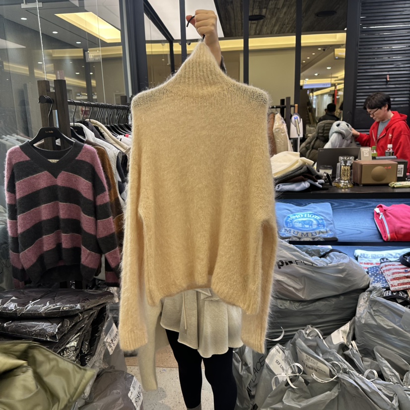 LE ETOILE韓國代購㊣女士新款真品25秋冬職業人氣毛衣高領LE ETOILE毛衣圖色2