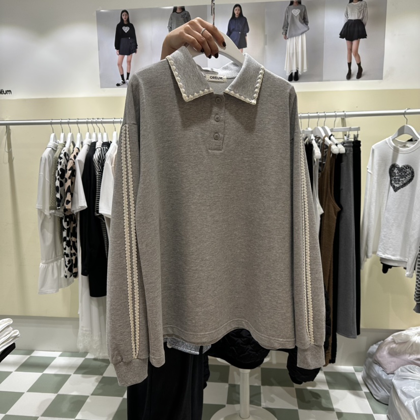 OREUM東大門㊣代購女士新款真品25秋冬職業休閑人氣熱賣衛衣OREUM衛衣圖色1