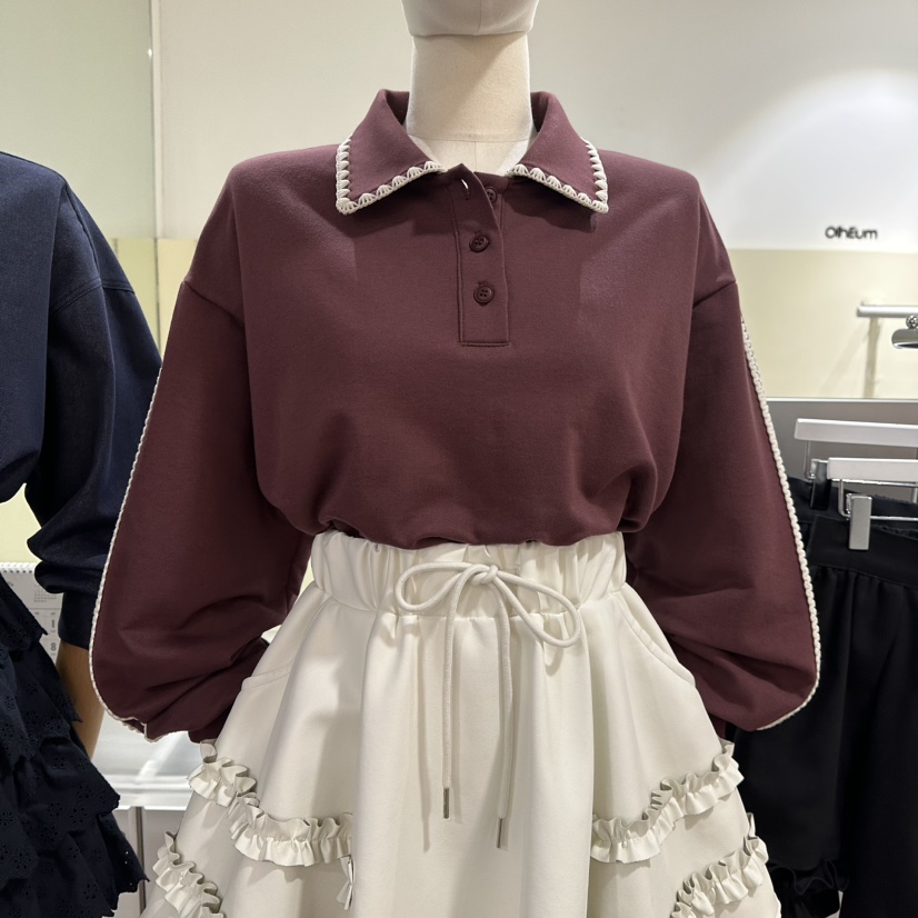 OREUM東大門㊣代購女士新款真品25秋冬職業休閑人氣熱賣衛衣OREUM衛衣圖色2