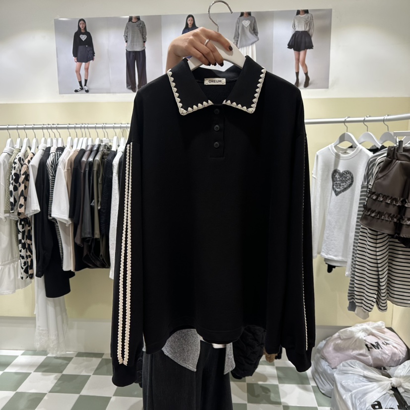 OREUM東大門㊣代購女士新款真品25秋冬職業休閑人氣熱賣衛衣OREUM衛衣圖色3