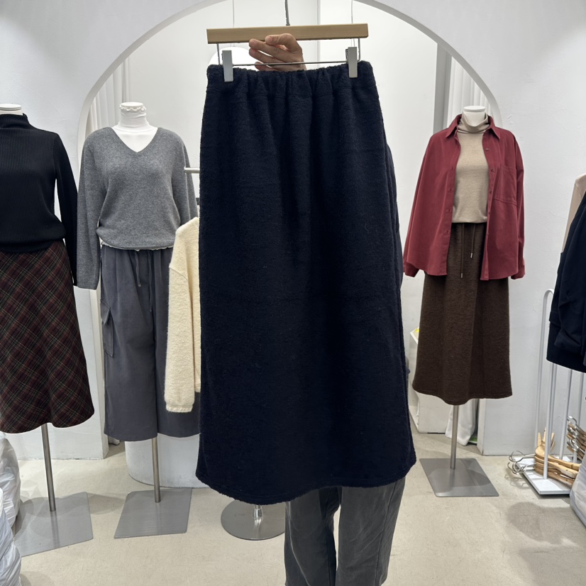 GOLDEN MARKET韓國代購㊣女裝新品時尚25秋冬人氣休閑長裙GOLDEN MARKET長裙