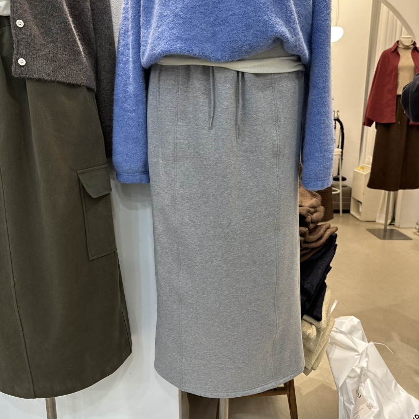 GOLDEN MARKET韓國代購㊣女士新品25秋冬真品時尚長裙加絨GOLDEN MARKET長裙圖色2灰色