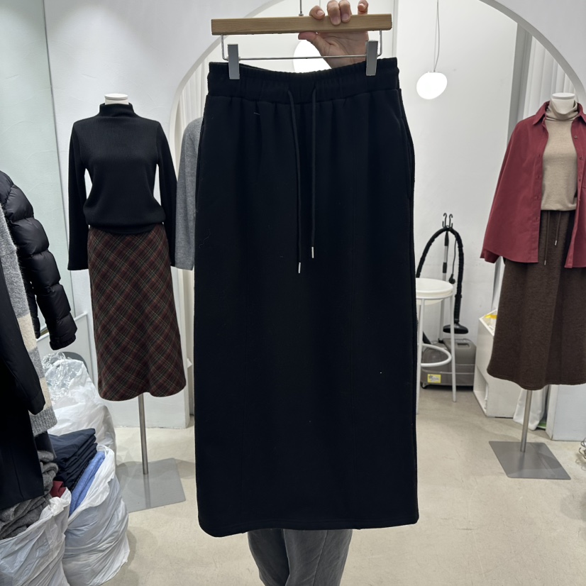 GOLDEN MARKET韓國代購㊣女士新品25秋冬真品時尚長裙加絨GOLDEN MARKET長裙圖色4