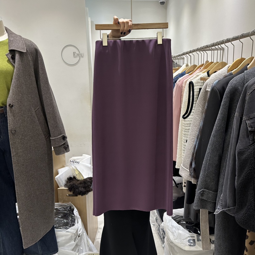 EN.U東大門㊣代購女士新品職業25秋冬時尚休閑真品推薦長裙EN.U長裙圖色1