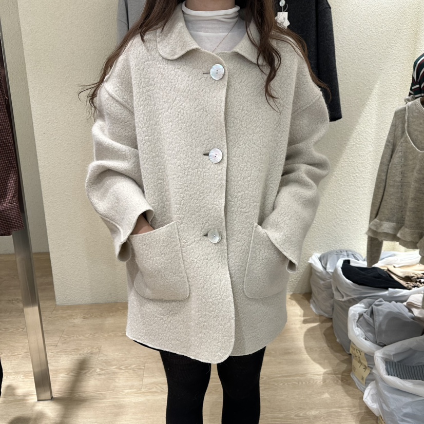 EMPTY東大門㊣實拍女士新品真品職業熱賣25秋冬推薦中長款大衣EMPTY中長款大衣圖色1