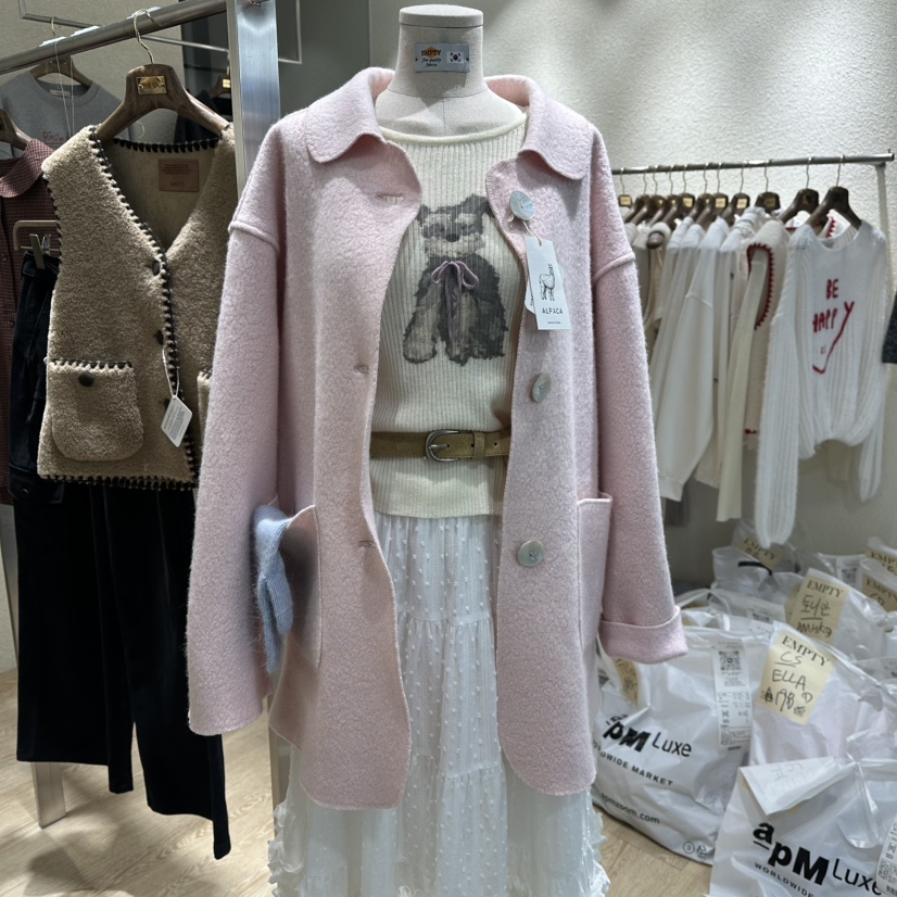 EMPTY東大門㊣實拍女士新品真品職業熱賣25秋冬推薦中長款大衣EMPTY中長款大衣圖色2