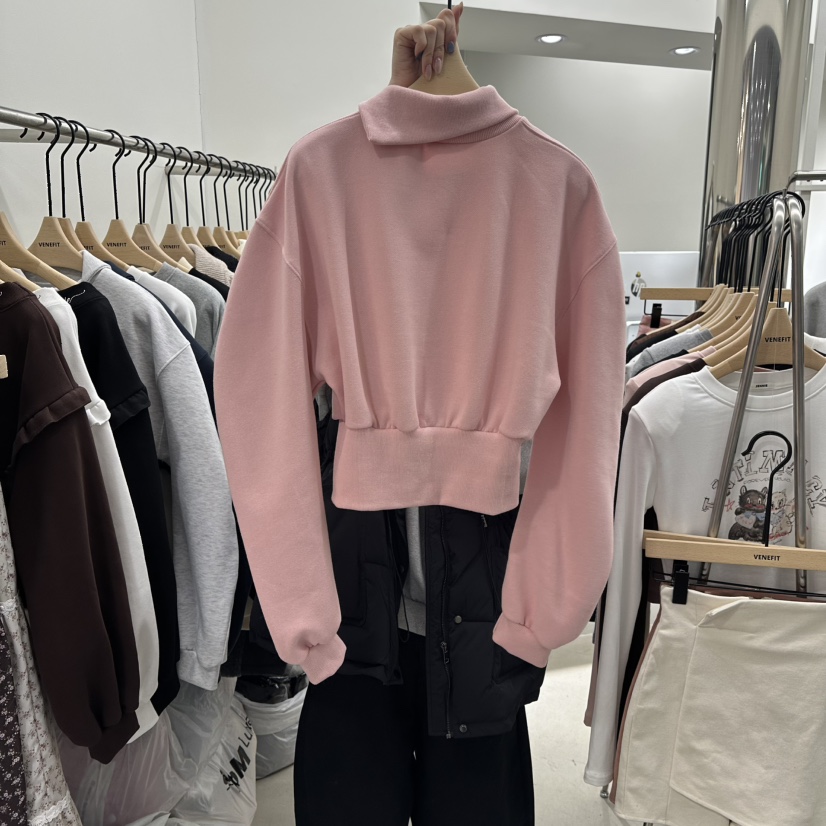 VENEFIT韓國代購㊣女士新品人氣熱賣休閑時尚推薦衛衣加絨高領VENEFIT/JENNIE衛衣