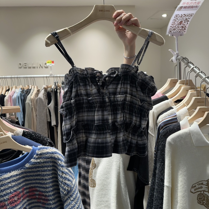 DELLING東大門㊣代購女裝新品25秋冬推薦時尚熱賣休閑吊帶背心DELLING吊帶/背心圖色2