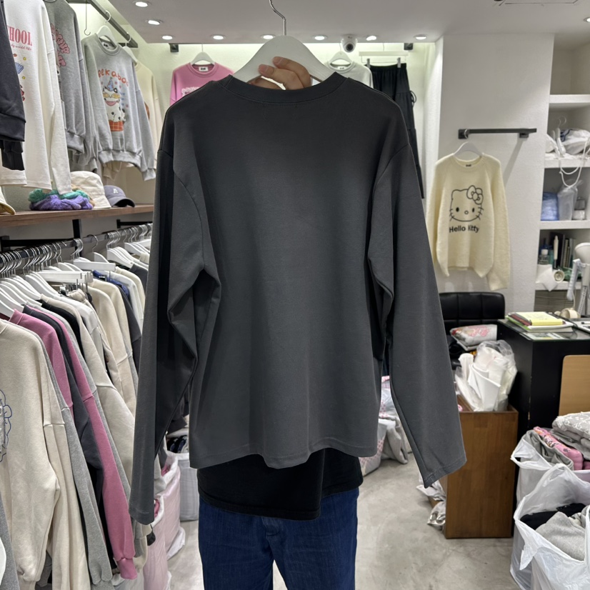 EVE東大門㊣代購女士新品25秋冬熱賣真品職業時尚人氣長袖T恤EVE長袖T恤