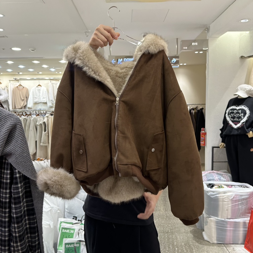 BAIE.38東大門㊣代購女士新品熱賣休閑真品夾克兩面穿雙面絨BAIE.38夾克圖色2