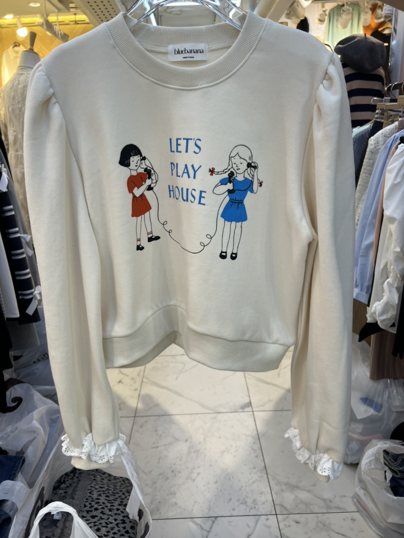 BLUE BANANA韓國直郵㊣女裝新款時尚25秋冬真品衛衣不含項鏈BLUE BANANA衛衣圖色2