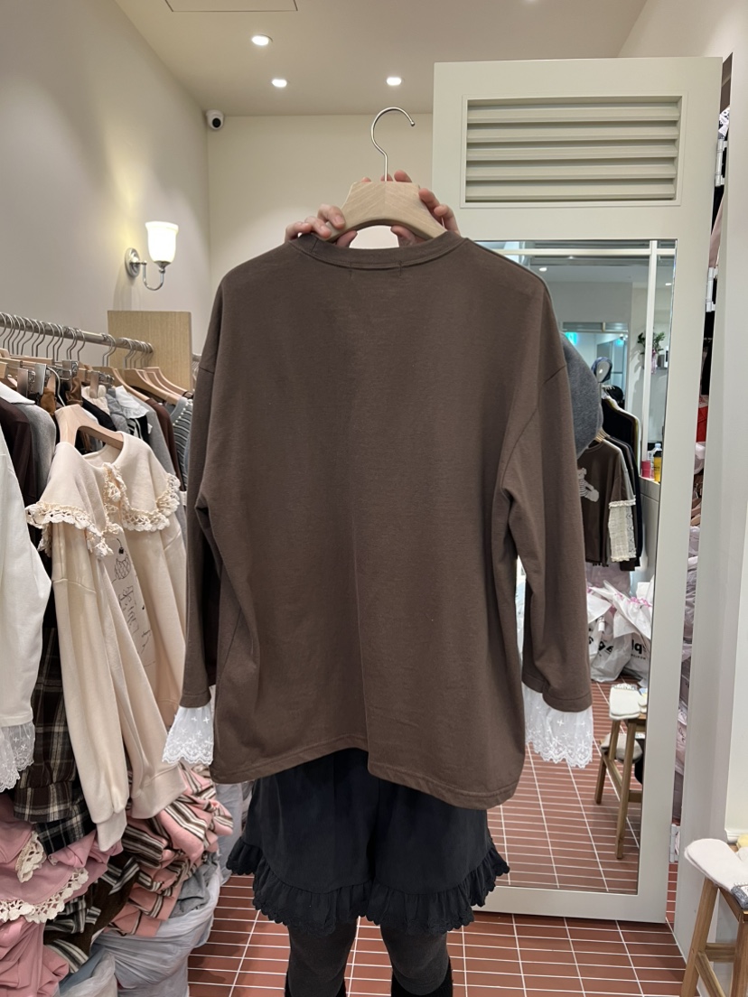 BE&amp;BE韓國代購㊣女裝新款25秋冬推薦真品職業休閑長袖T恤BE&be長袖T恤