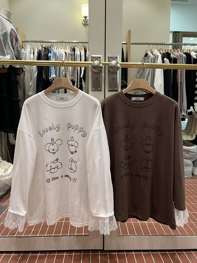 BE&amp;BE韓國代購㊣女裝新款25秋冬推薦真品職業休閑長袖T恤BE&be長袖T恤