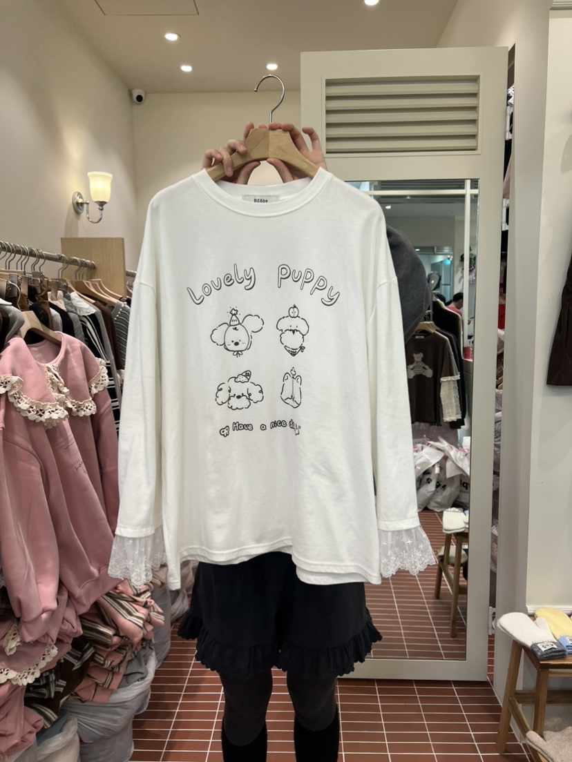 BE&amp;BE韓國代購㊣女裝新款25秋冬推薦真品職業休閑長袖T恤BE&be長袖T恤圖色1