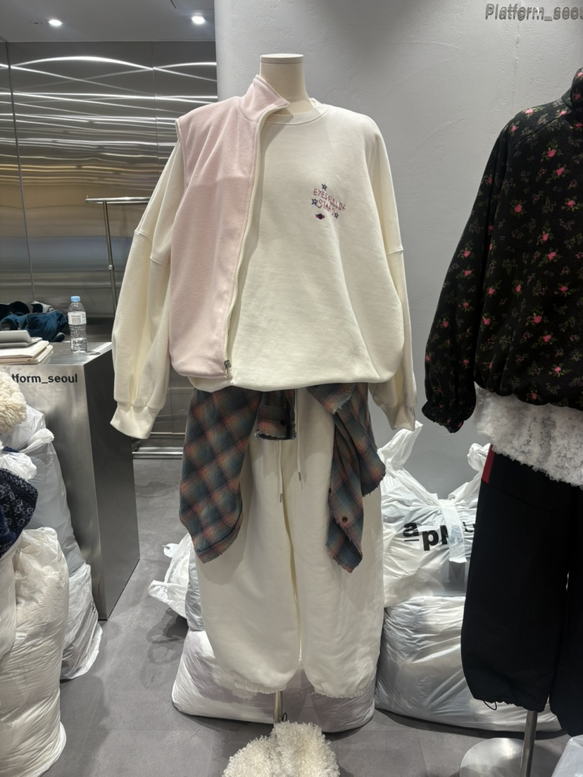 PLATFORM-L東大門㊣實拍女裝新品時尚推薦25秋冬衛衣手工刺繡PLATFORM衛衣