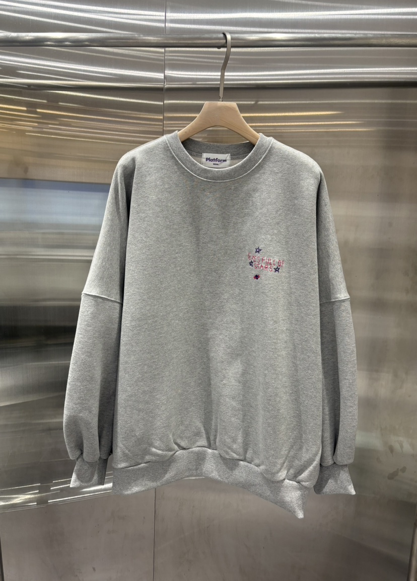 PLATFORM-L東大門㊣實拍女裝新品時尚推薦25秋冬衛衣手工刺繡PLATFORM衛衣