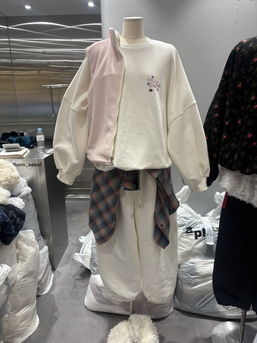 PLATFORM-L東大門㊣實拍女裝新品時尚推薦25秋冬衛衣手工刺繡PLATFORM衛衣