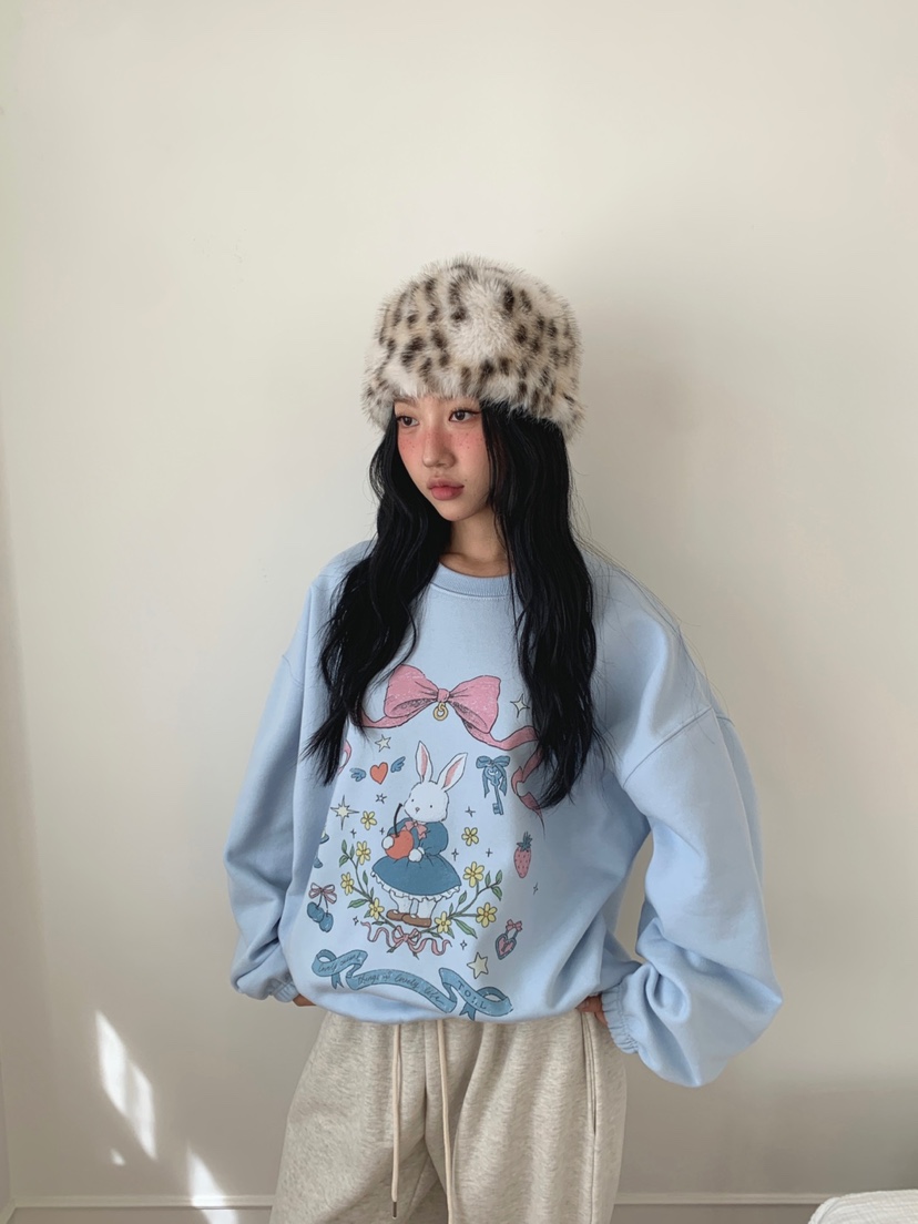 TOLL東大門㊣代購女裝新品職業休閑人氣推薦時尚熱賣衛衣兔子TOLL衛衣