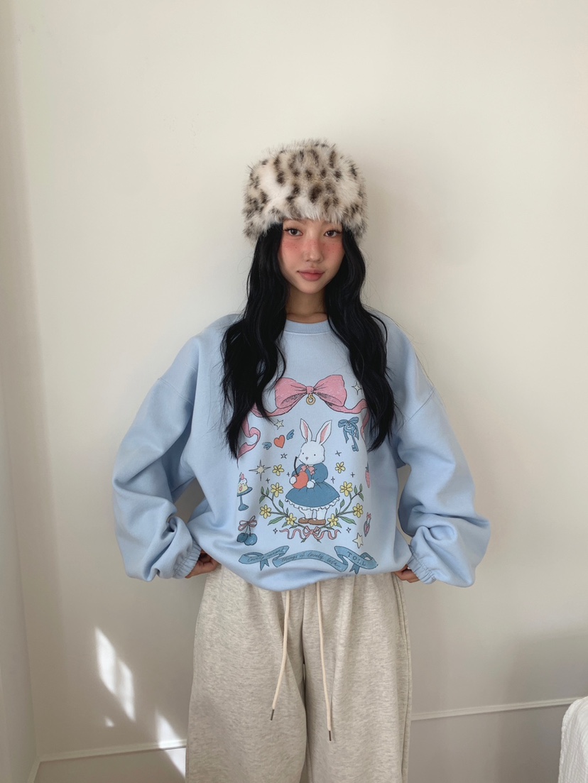 TOLL東大門㊣代購女裝新品職業休閑人氣推薦時尚熱賣衛衣兔子TOLL衛衣