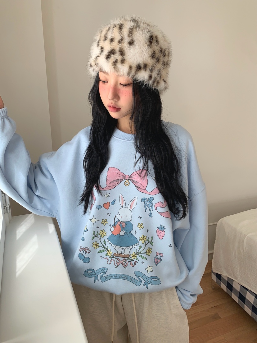 TOLL東大門㊣代購女裝新品職業休閑人氣推薦時尚熱賣衛衣兔子TOLL衛衣