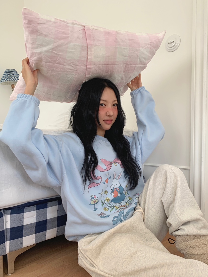 TOLL東大門㊣代購女裝新品職業休閑人氣推薦時尚熱賣衛衣兔子TOLL衛衣