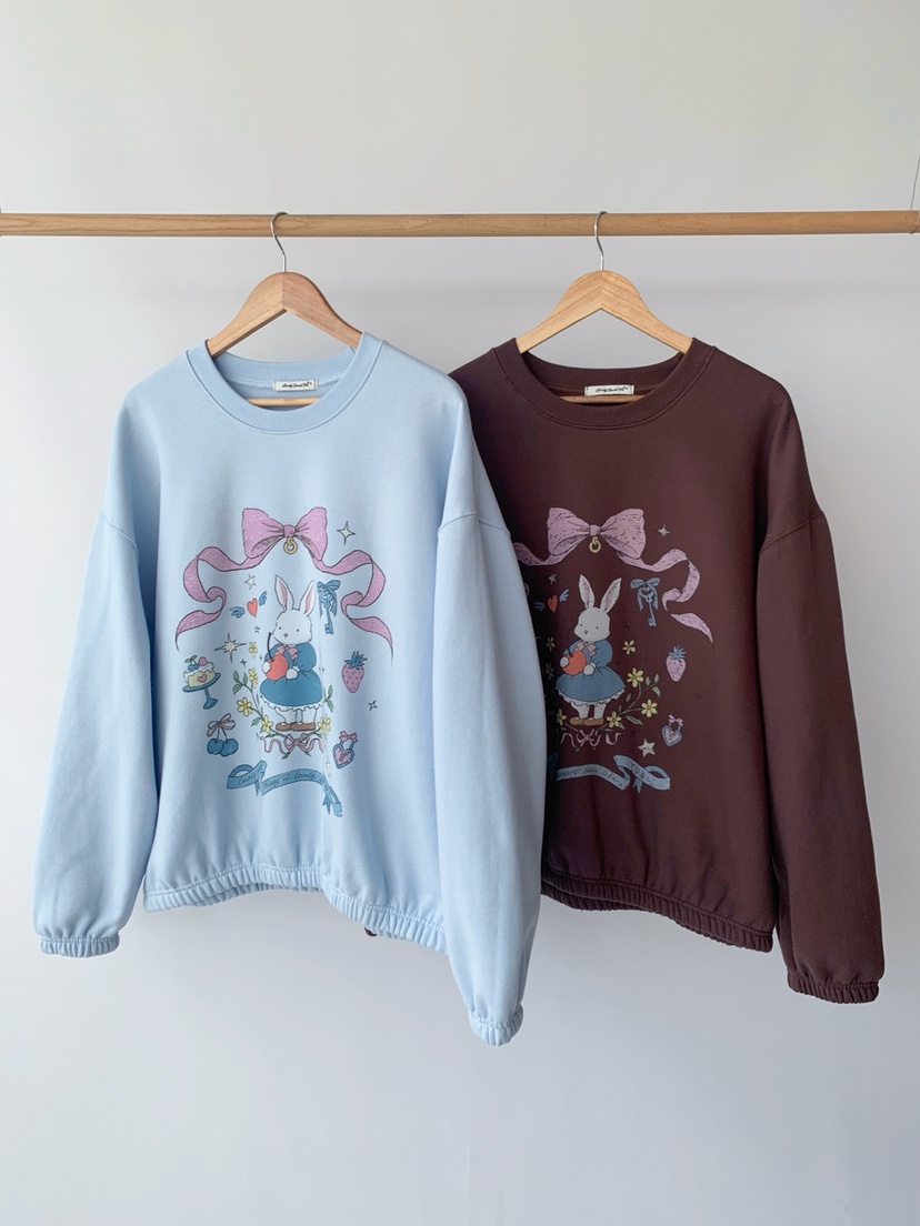 TOLL東大門㊣代購女裝新品職業休閑人氣推薦時尚熱賣衛衣兔子TOLL衛衣