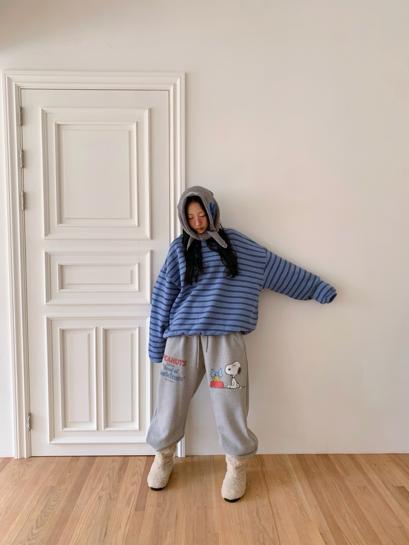 TOLL東大門㊣代購女裝新品推薦時尚休閑人氣熱賣休閑褲史努比TOLL休閑褲