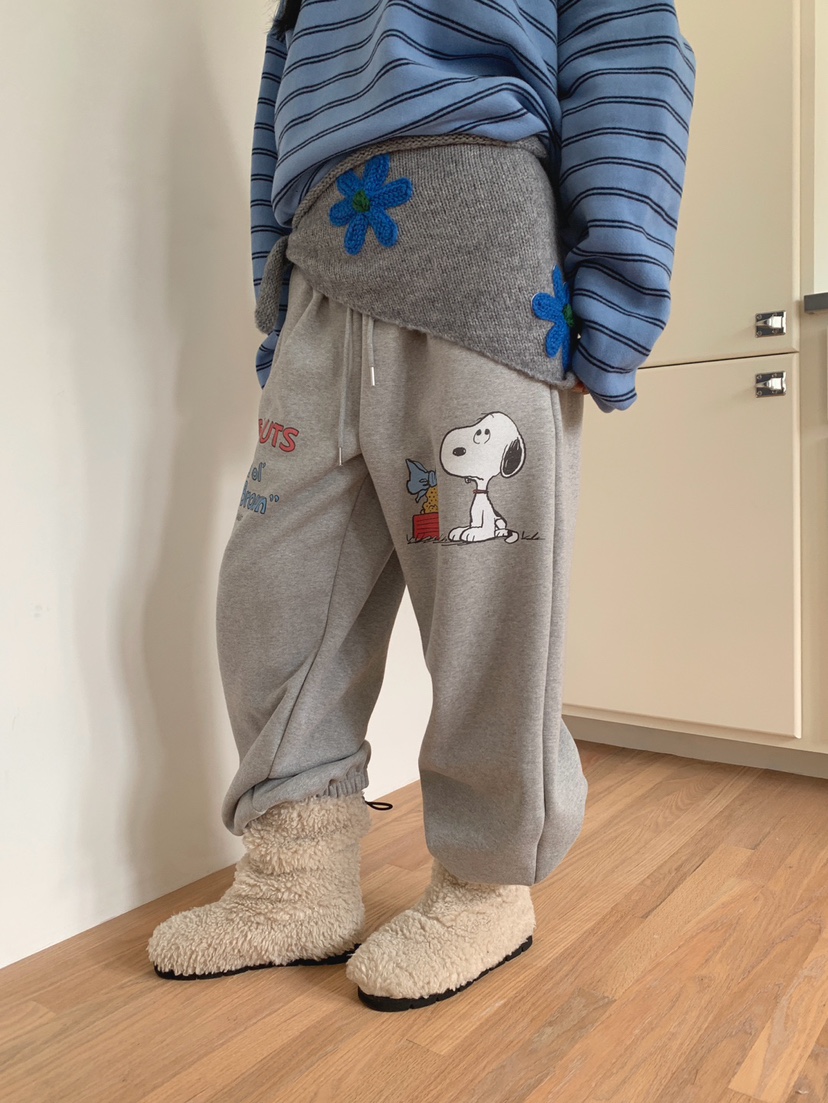 TOLL東大門㊣代購女裝新品推薦時尚休閑人氣熱賣休閑褲史努比TOLL休閑褲