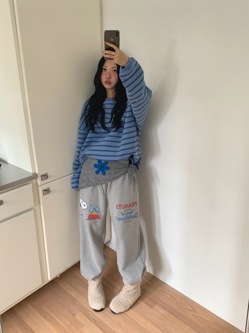 TOLL東大門㊣代購女裝新品推薦時尚休閑人氣熱賣休閑褲史努比TOLL休閑褲