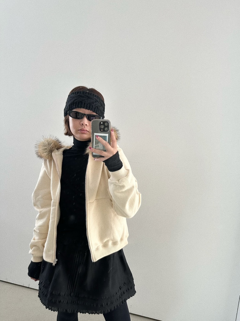 OLI SEOUL韓國代購㊣女裝新品時尚熱賣真品夾克連帽衫浣熊OLI SEOUL夾克