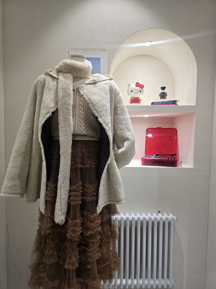 LIKEVAM韓國代購㊣女裝新款人氣休閑推薦真品25秋冬夾克含腰帶LIKEVAM夾克