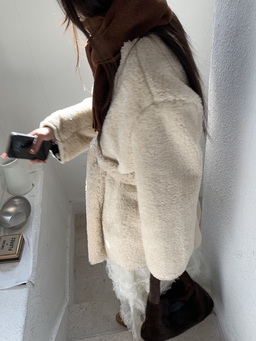 LIKEVAM韓國代購㊣女裝新款人氣休閑推薦真品25秋冬夾克含腰帶LIKEVAM夾克