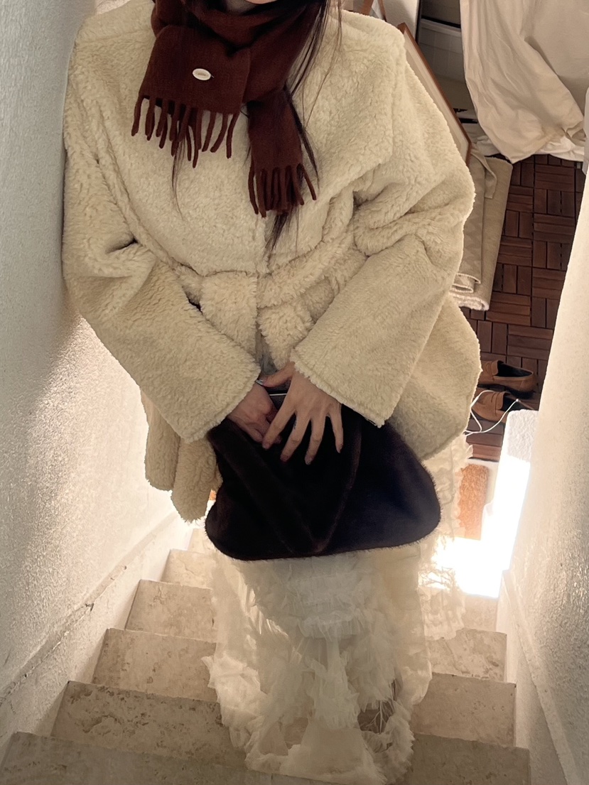 LIKEVAM韓國代購㊣女裝新款人氣休閑推薦真品25秋冬夾克含腰帶LIKEVAM夾克