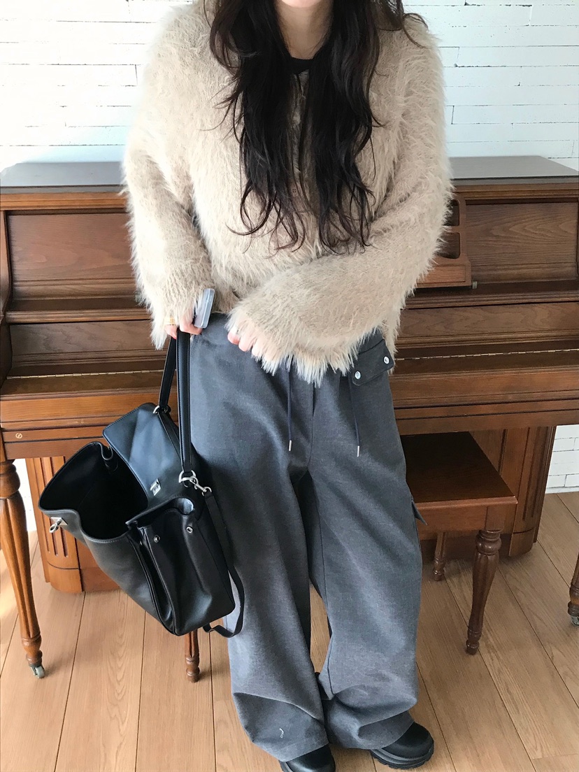 ESCHER韓國代購㊣女士新品休閑人氣真品推薦時尚針織衫泰迪熊ESCHER針織衫