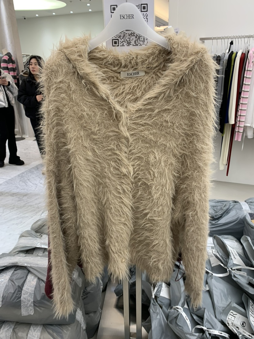 ESCHER韓國代購㊣女士新品休閑人氣真品推薦時尚針織衫泰迪熊ESCHER針織衫圖色3