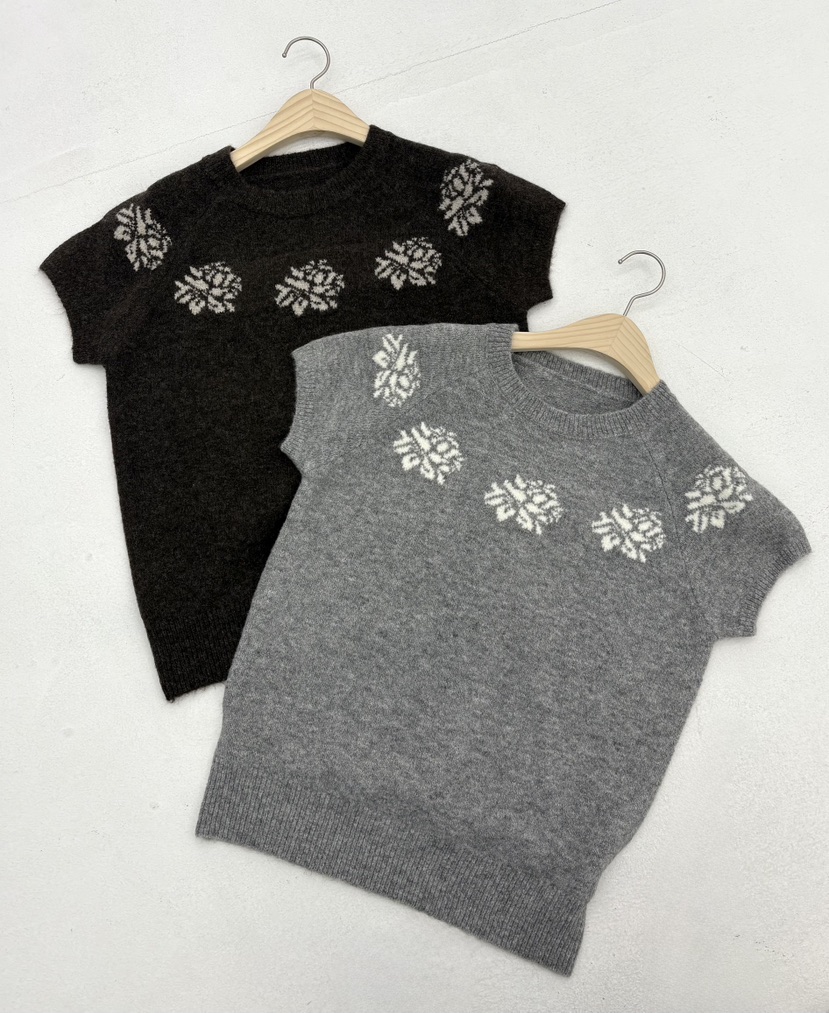 JMIND韓國代購㊣女裝新品25秋冬推薦休閑熱賣人氣職業毛衣花朵JMIND毛衣