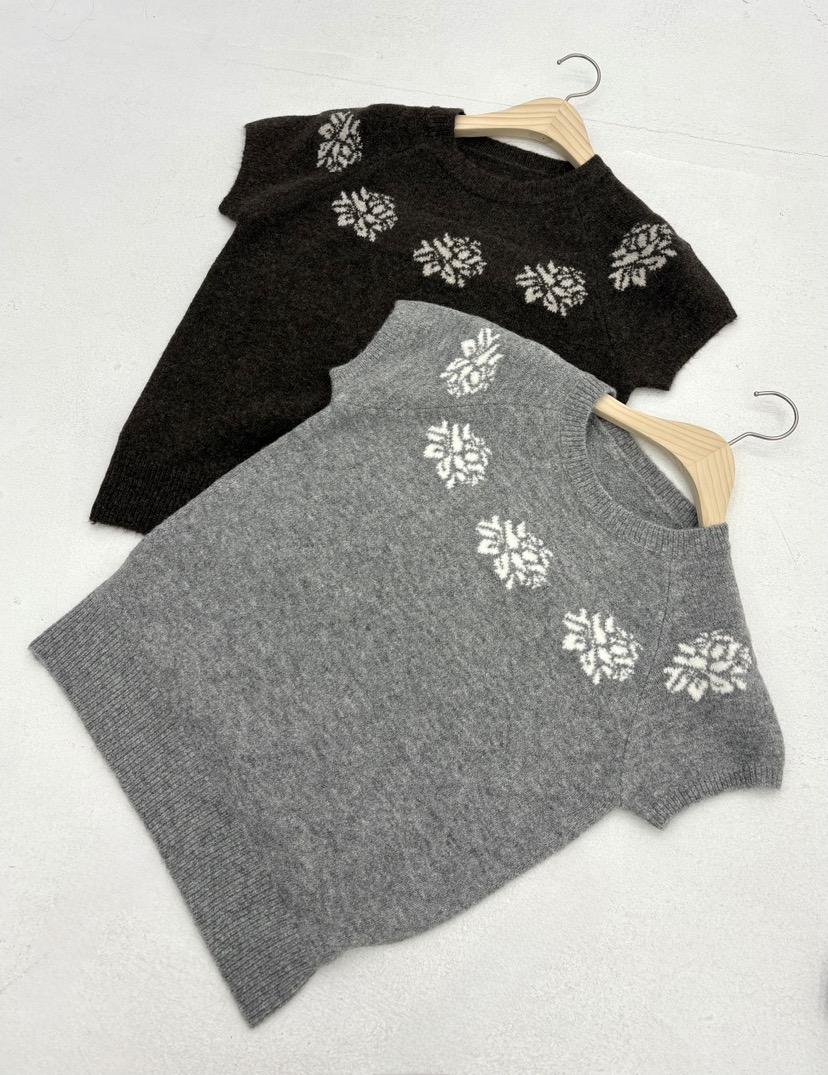 JMIND韓國代購㊣女裝新品25秋冬推薦休閑熱賣人氣職業毛衣花朵JMIND毛衣