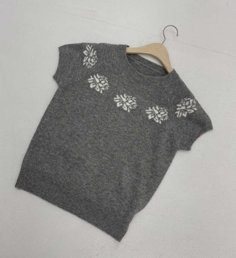 JMIND韓國代購㊣女裝新品25秋冬推薦休閑熱賣人氣職業毛衣花朵JMIND毛衣