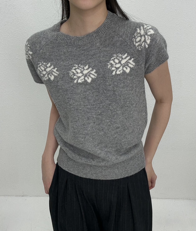 JMIND韓國代購㊣女裝新品25秋冬推薦休閑熱賣人氣職業毛衣花朵JMIND毛衣