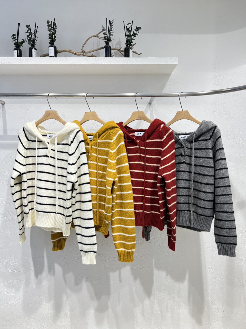 OLA韓國代購㊣女士新款人氣熱賣時尚推薦休閑職業針織衫連帽衫mellor/OLA針織衫