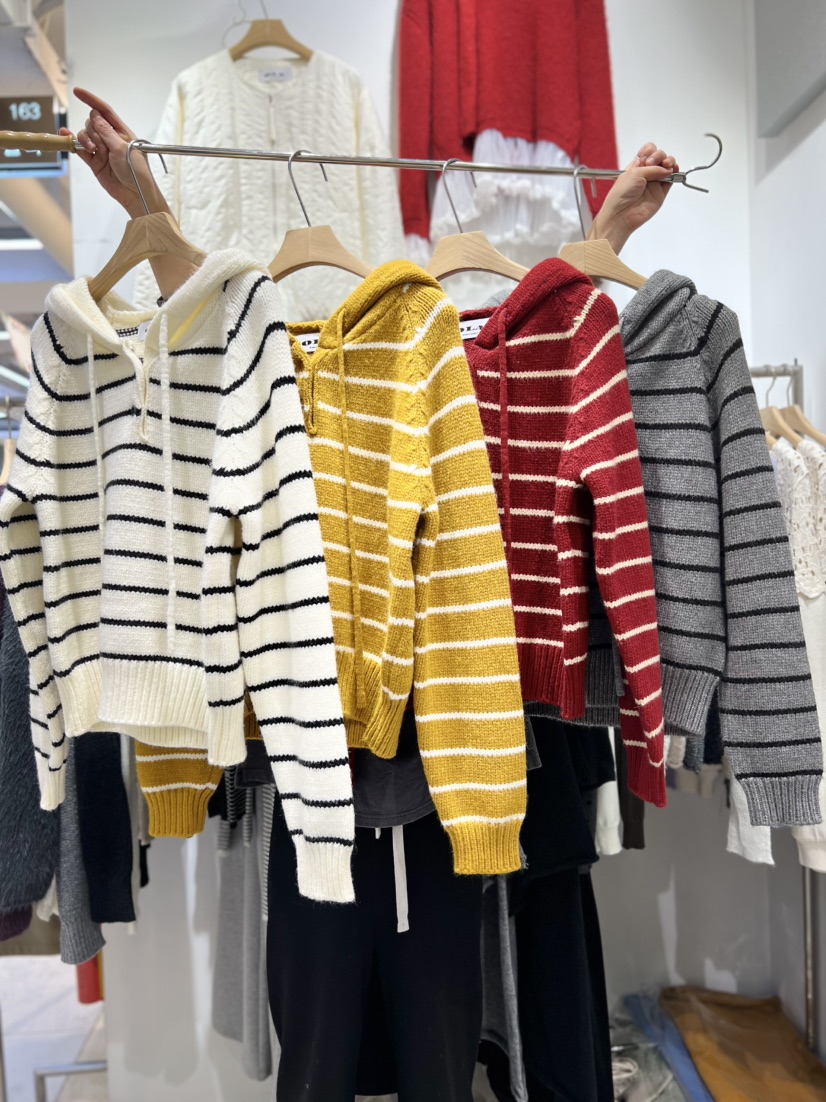 OLA韓國代購㊣女士新款人氣熱賣時尚推薦休閑職業針織衫連帽衫mellor/OLA針織衫