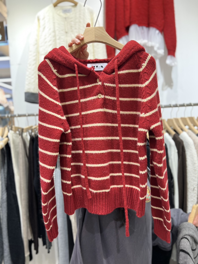 OLA韓國代購㊣女士新款人氣熱賣時尚推薦休閑職業針織衫連帽衫mellor/OLA針織衫圖色3