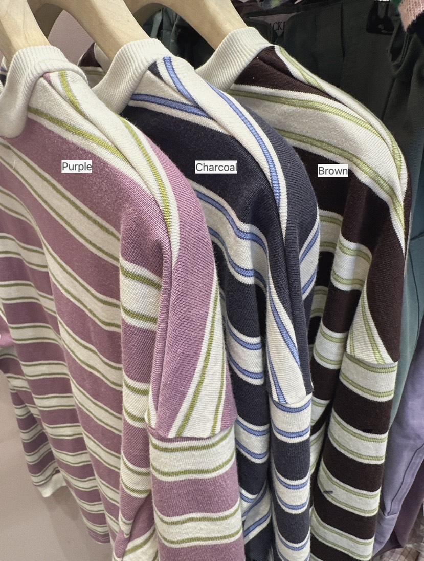 CRACKERS韓國代購㊣女裝新款熱賣人氣真品休閑25秋冬長袖T恤條紋CRACKERS長袖T恤