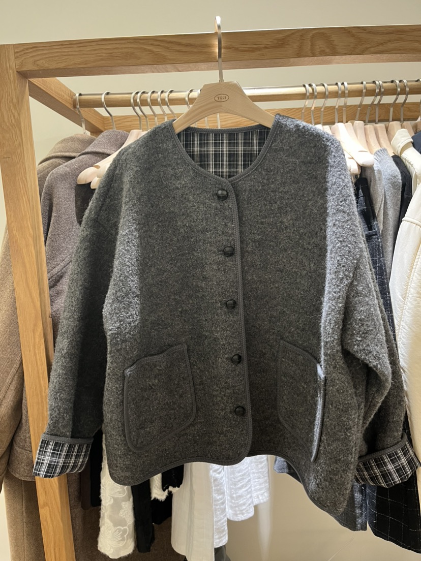 TIZZI韓國直郵㊣女士新款休閑25秋冬真品熱賣人氣推薦職業夾克TIZZI夾克圖色2