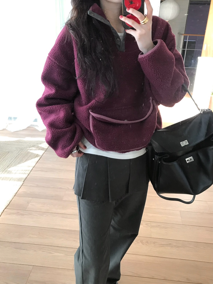 ESCHER韓國代購㊣女士新品推薦真品人氣職業休閑衛衣羊毛拉鏈ESCHER衛衣