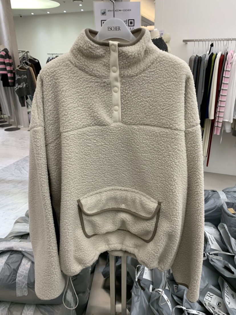 ESCHER韓國代購㊣女士新品推薦真品人氣職業休閑衛衣羊毛拉鏈ESCHER衛衣圖色2