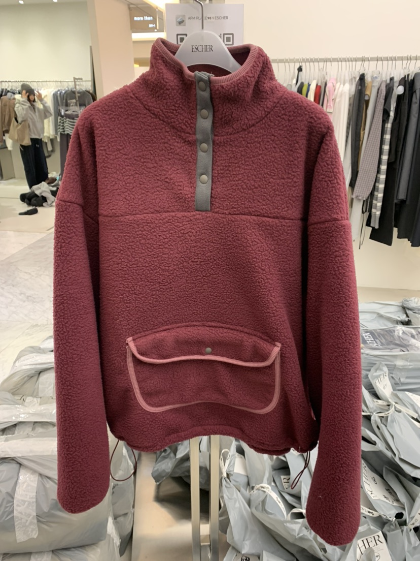 ESCHER韓國代購㊣女士新品推薦真品人氣職業休閑衛衣羊毛拉鏈ESCHER衛衣圖色3
